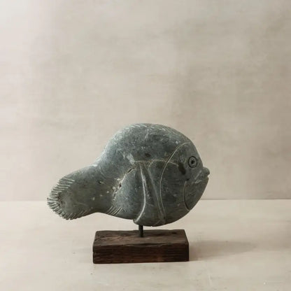 Stone Fish Sculpture - 28cm
