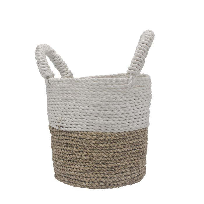 Set of 3 Natural Seagrass Storage Baskets