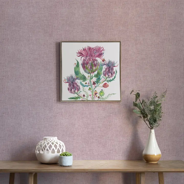 Fairytale Bristles Framed Canvas Stone - 70x70cm