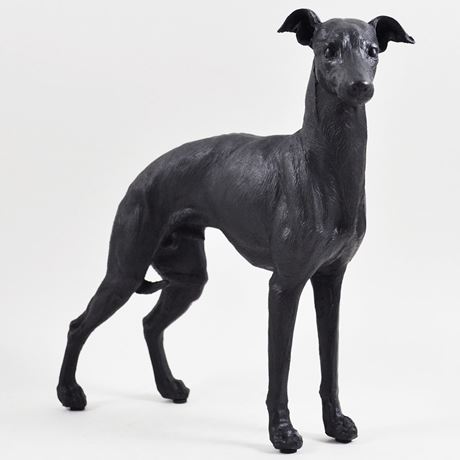 Standing Greyhound, Bronze Effect Sculpture - 21cm