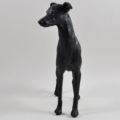 Standing Greyhound, Bronze Effect Sculpture - 21cm