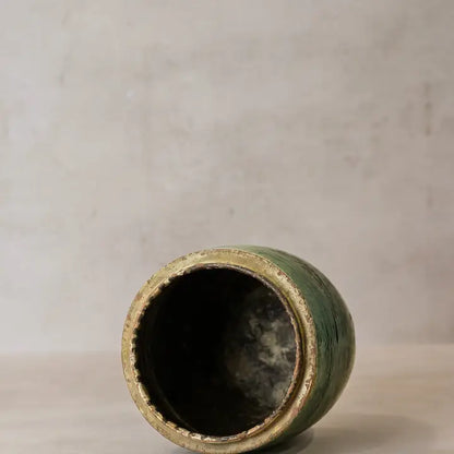 Vintage Emerald Green Pot - 21cm