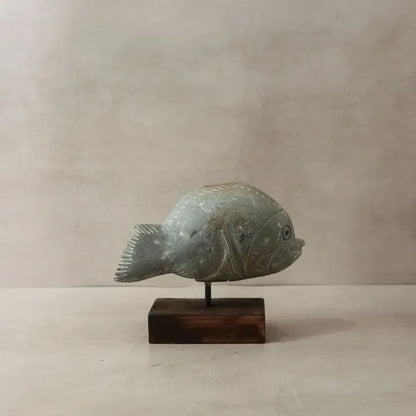 Stone Fish Sculpture - 25cm
