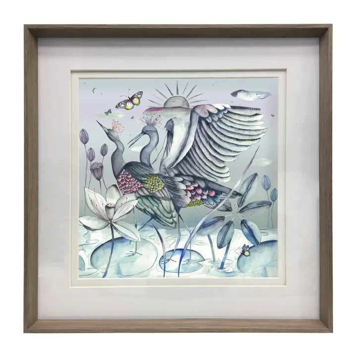Chamrosh Framed Print Nut/Willow - 81x81cm
