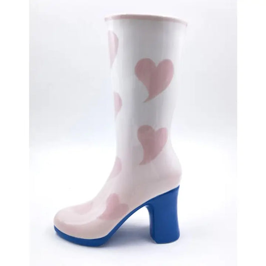 Large Hearts Heeled-Boot Ceramic Vase - 33CM