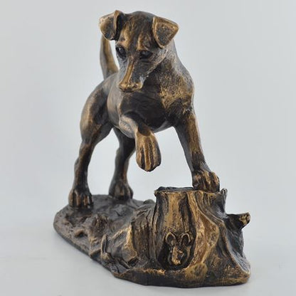 Jack Russell, Bronze Effect Sculpture - 13.5cm