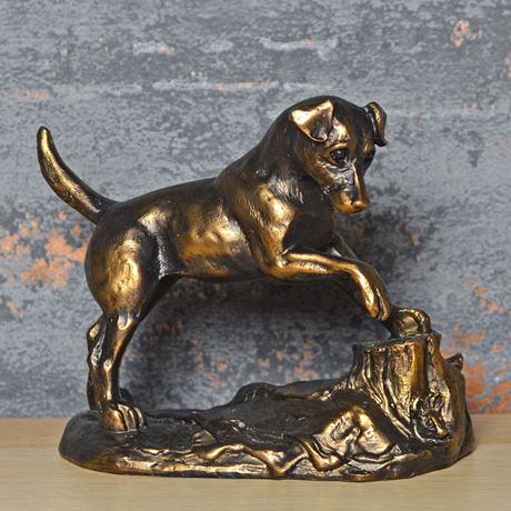 Jack Russell, Bronze Effect Sculpture - 13.5cm