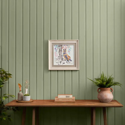 Brucie Badger Framed Print Birch - 46x46cm
