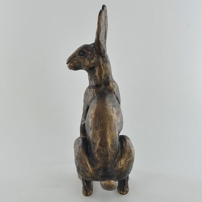 Buttercup Hare, Bronze Effect Sculpture by Harriet Glen - 19cm