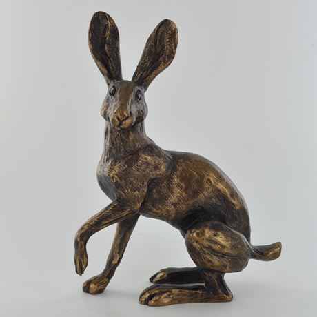 Buttercup Hare, Bronze Effect Sculpture by Harriet Glen - 19cm