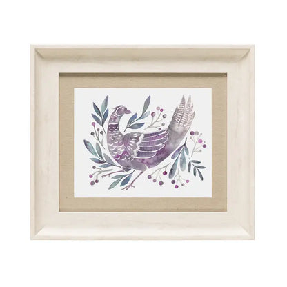 Ritsurin Violet Framed Print Birch - 33.6x38.6cm