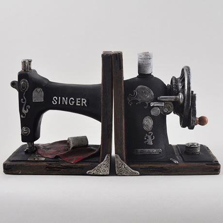 Singer Sewing Machine Bookends - 14cm