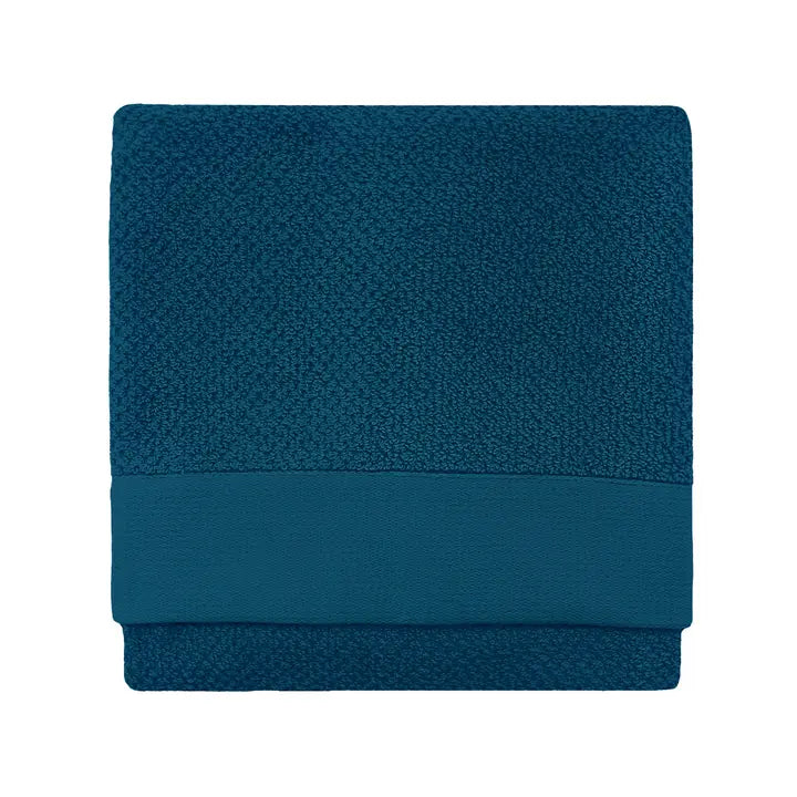 Textured Weave Towels Blue - 100% Cotton