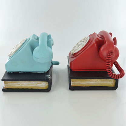Retro 1970's Telephone Bookends - 9cm