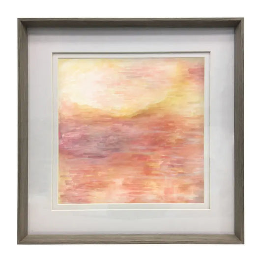 Tulla Framed Print Nut/Saffron - 81x81cm