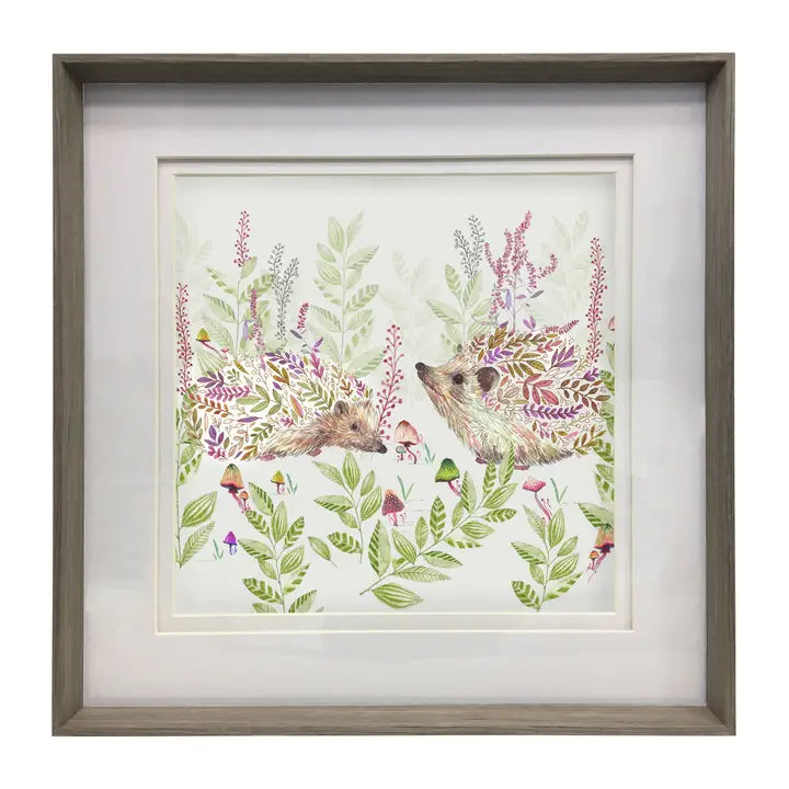 Buttons & Ginger Framed Print Nut/Ginger Linen - 81x81cm