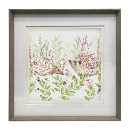 Buttons & Ginger Framed Print Nut/Ginger Linen - 81x81cm