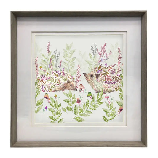 Buttons & Ginger Framed Print Nut/Ginger Linen - 81x81cm