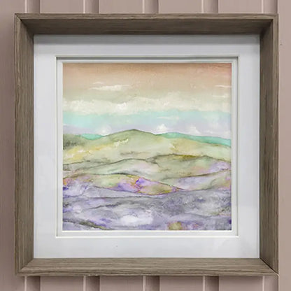 Alder Framed Print Nut/Meadow - 47x47cm