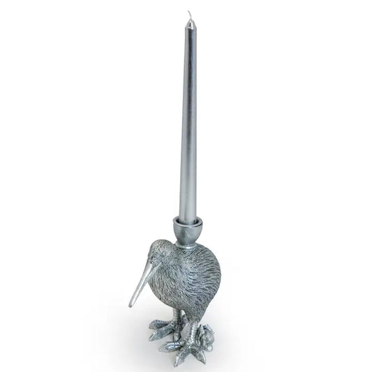 Silver Kiwi Bird Candle Holder