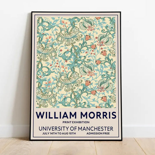 William Morris, Flower Market Vintage Art Nouveau Bird Print
