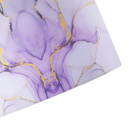 Designer Drum Lamp Shade in Marble Effect Cotton Fabric in Soft Lilac and Purple - 12"