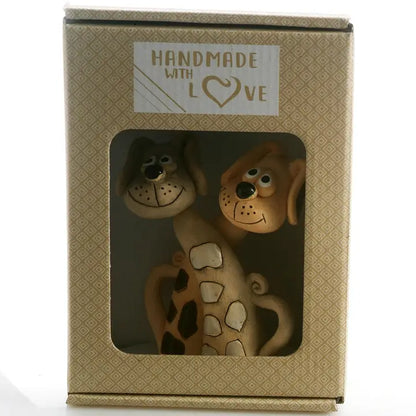 Magical Dog Pair Decorative Figurine - 5cm