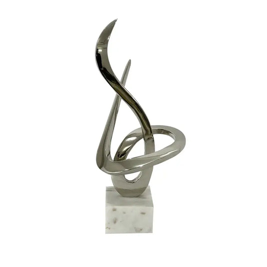 Warm Silver Swirl Sculpture - 44.5cm