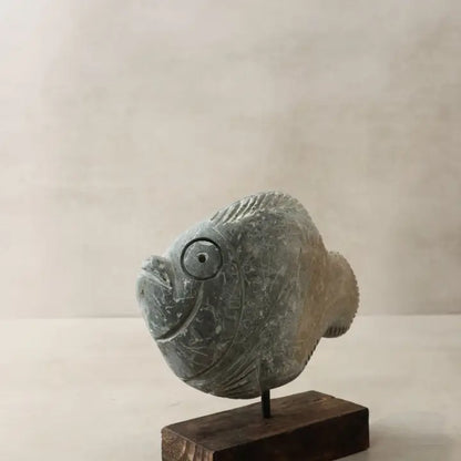 Stone Fish Sculpture - 26cm