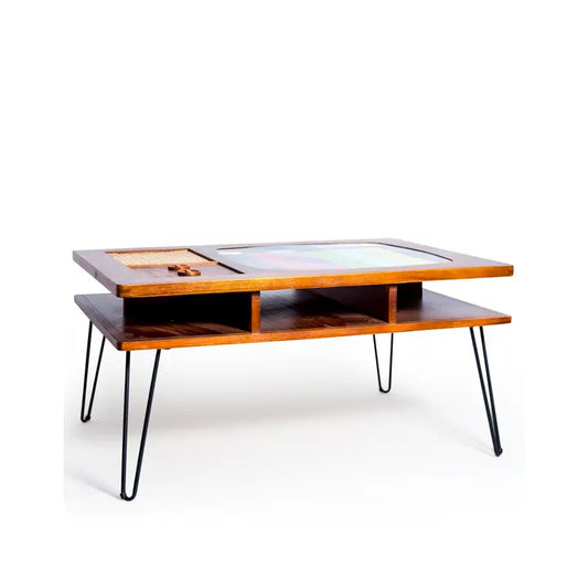 Solid Wood Retro Television Coffee Table - 100cm