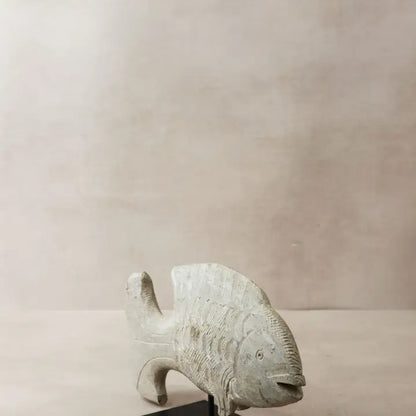 Stone Fish Sculpture - 33cm