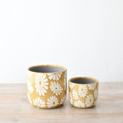 Yellow Boho Planter - 10.5cm