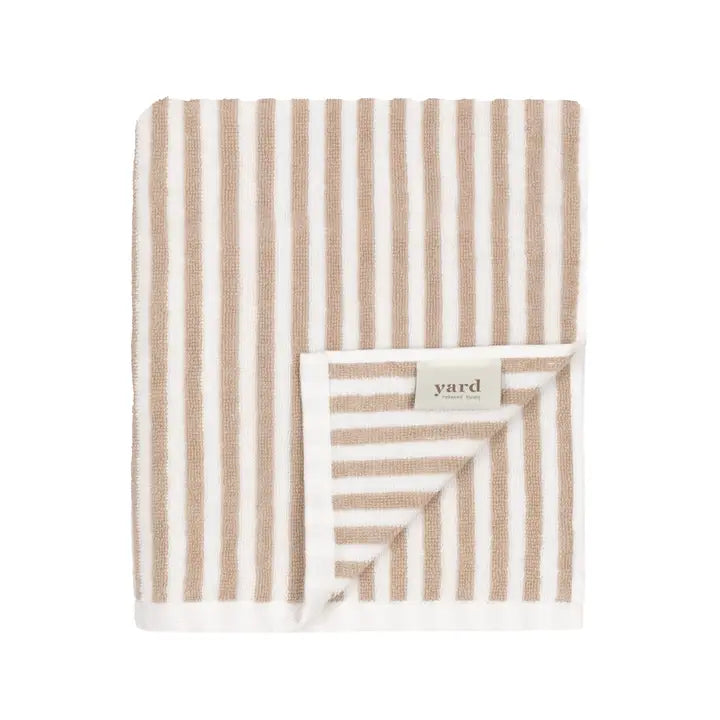 Hebden Striped Hand Towel Natural - 100% Cotton