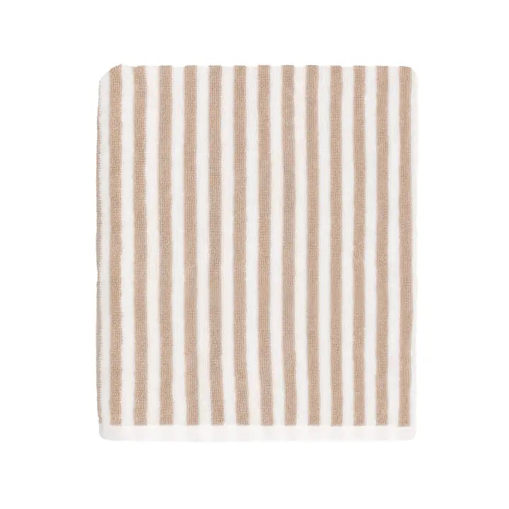 Hebden Striped Hand Towel Natural - 100% Cotton