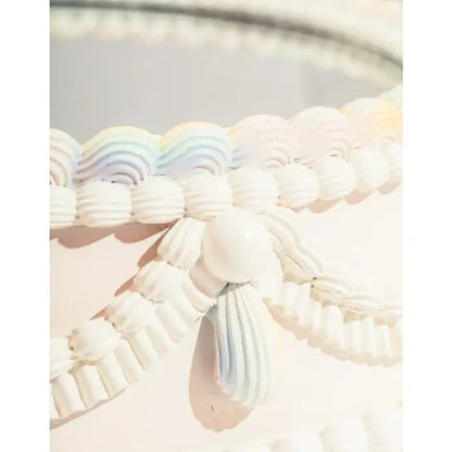 Decorative Piped Iced Cake Wall Mirror - 55cm