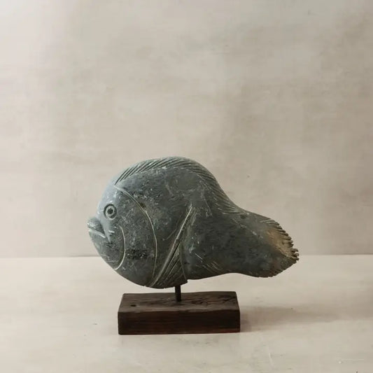 Stone Fish Sculpture - 28cm