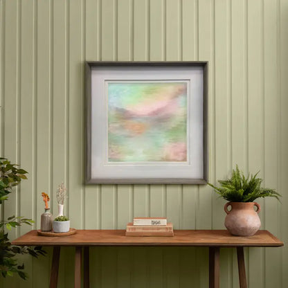 Tulla Framed Print Nut/Eucalyptus - 81x81cm