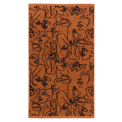 Everybody Abstract Jacquard Hand Towel Pecan - 100% Cotton