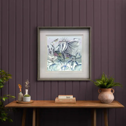 Chamrosh Framed Print Nut/Willow - 81x81cm