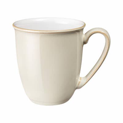 DENBY STONEWARE LINEN COFFEE BEAKER/MUG - 330ml