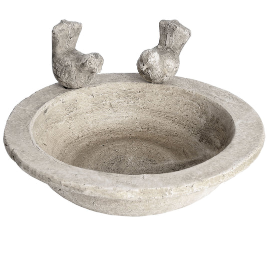 Stone Effect Bird Bath - 24cm