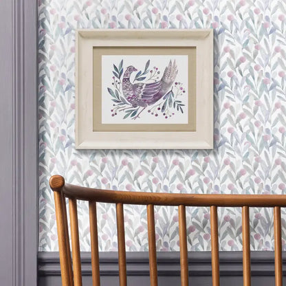 Ritsurin Violet Framed Print Birch - 33.6x38.6cm