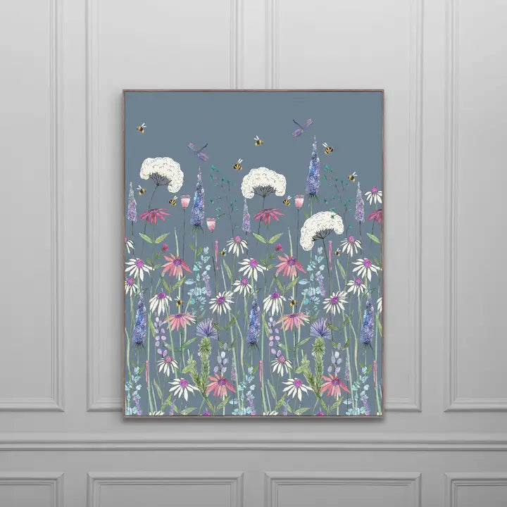 Hermione Framed Canvas Bluebell - 141x112cm