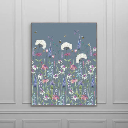 Hermione Framed Canvas Bluebell - 141x112cm
