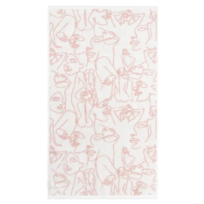 Everybody Abstract Jacquard Hand Towel Blush - 100% Cotton