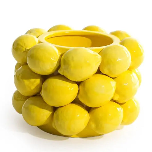 Ceramic Multi Lemon Bowl / Vase - 17cm