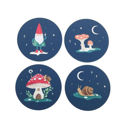 Gnome Sweet Gnome Coasters - Set of 4