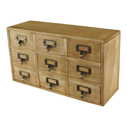 9 Drawer Triple Level Small Storage Unit, 36cm