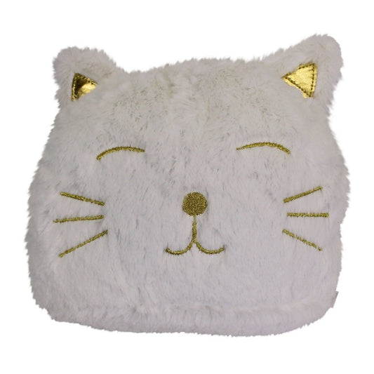White Fluffy Cat Door Stop - 22cm