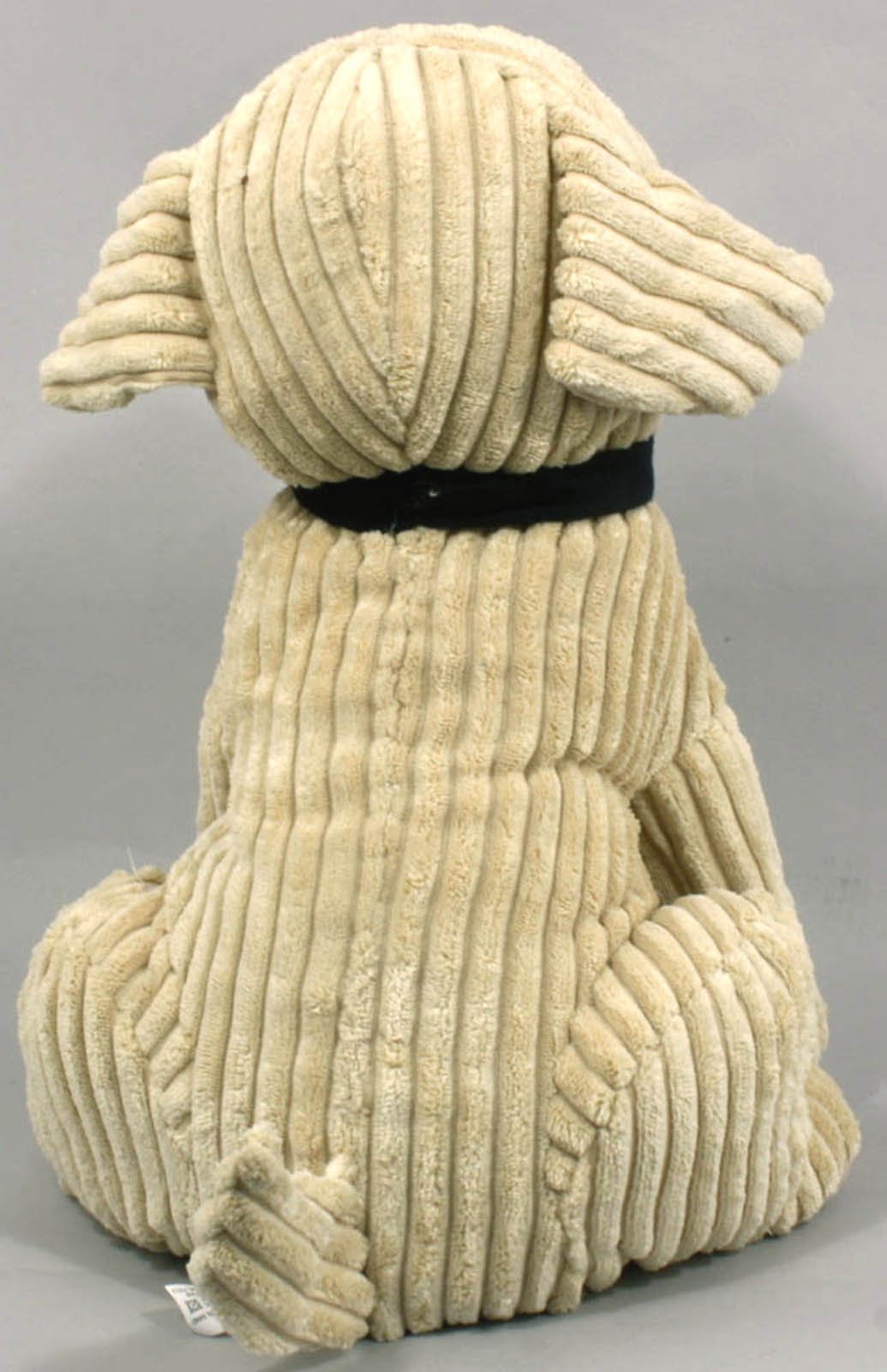 Large Gold Ribbed Dog Doorstop - 35.5cm
